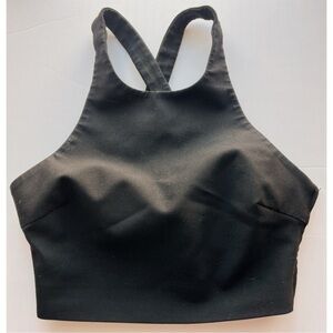 Elizabeth and James • Tie Back Black Crop Tank Top